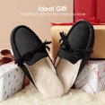 thumbnail image 3 of Dream Pairs Women's Memory Foam Moccasin Cozy House Slippers with Fuzzy and Warm Sherpa Fleece Lining, Suede Ladies Slip-on Slippers Both for Indoor and Outdoor SDSL223W BLACK Size 6, 3 of 4