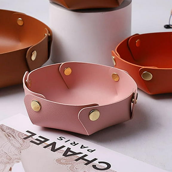 SEWCHICS Metal Key Wallet Tray Gray Multi Function Storage For Women Men 2Pcs 6.9X6.9X2.3In