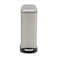 thumbnail image 6 of Design Trend Oval Slim Stainless Steel Step Trash Can with Soft Close Lid | 20 Liter / 5 Gallon, 16.26" L x 21.73" W x 9.25" H, Silver, 6 of 10