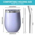 thumbnail image 5 of Modern 12oz Stainless Steel Insulated Wine Tumbler with Lid and Straw – Double Wall Vacuum Mug for Hot & Cold Drinks, 304 Steel Interior, Sweat-Free Design, 5 of 5