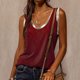 thumbnail image 1 of ICHUANYI Clearance Women Fashion Sexy Sleeveless Vest U-neck Printed Tops Tee Vest Blouse Tops(Wine, M) ICHUANYI WER2023081016337, 1 of 7