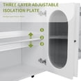 thumbnail image 4 of Aukfa Accent Storage Cabinet with Adjustable Shelves,Buffet Cabinet for Kitchen Living Room Hallway,White, 4 of 7