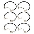thumbnail image 2 of 6 Pack Guitar Patch Cable Right Angled Plugs Slim Right Angle Guitar Patch Cable Kit Electric Bass Keyboards Effects, 2 of 7