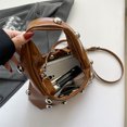 thumbnail image 3 of Bolso Mano para Mujer Hombro Con Tachuelas PU Correa Ajustable Hobo Elegante, 3 of 9