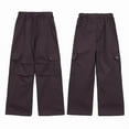 thumbnail image 6 of cocolona Boys Cargo Pants Solid Color Loose Elastic Waist Work Pants Outdoor Hiking Pants with Pockets 5-15Years, 6 of 6