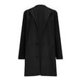 thumbnail image 4 of Xdegoge Long Wool Coat Women Single Breasted Peacoat Jacket Warm Notched Lapel Woolen Blend Trench Coats Fashion Winter Clothes with Pockets Outerwear, 4 of 5
