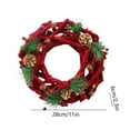 thumbnail image 3 of Fiudx Decoración del hogar Guirnalda de frutos rojos, adorno navideño, guirnalda para puerta, decoración colgante de Año Nuevo, guirnaldas navideñas para puertas y ventanas, 3 of 6