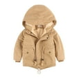 thumbnail image 2 of Esaierr Kids Toddler Boys Girls Autumn Winter Cotton Jacket Baby Hoodie Fleece Coats Long Sleeve Fashion Thick Warm Jacket Outerwears Tops Kid Winter Casual Snowsuit Coats for 3-10Y, 2 of 9