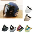 thumbnail image 2 of 3-Snap Helmet Bubble Visor Lens for 3/4 Retro Open Face Motorcycle Helmet, 2 of 19