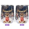 thumbnail image 2 of Happy New Year 2026 German Shepherd Holiday Balloons Party Snow 12oz Stainless Steel Wine Tumbler Insulated Cup with Lid Alsatian Dog Lover Gifts - 13018, 2 of 5