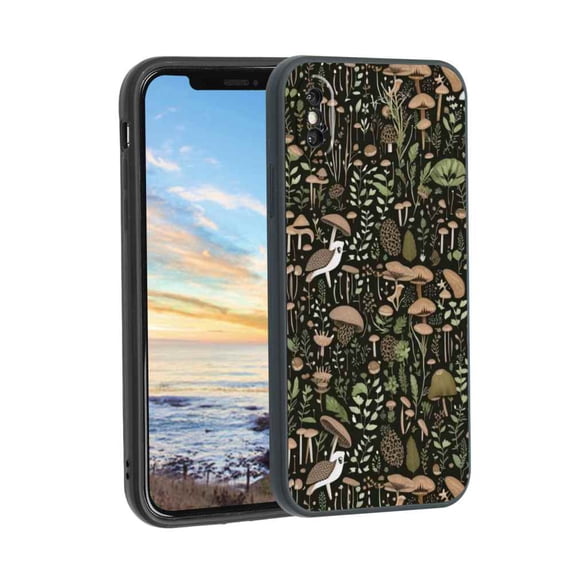 Gothic-dark-Fantasy-Forest-Woodland-plant-7 Phone Case, Degined for iPhone XS Case Men Women, Flexible Silicone Shockproof Case for iPhone XS