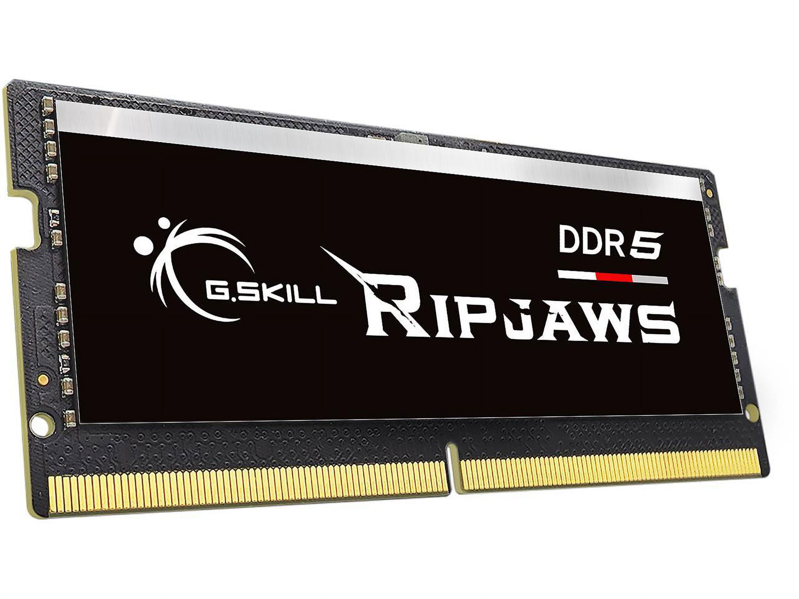 G.SKILL Ripjaws SO-DIMM 32GB 262-Pin DDR5 SO-DIMM DDR5 4800 (PC4 38400) Laptop Memory Model F5-4800S4039A32GX1-RS