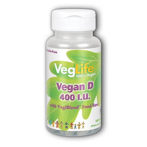 veglife d2 ergocalciferol vegan tablet, 400 iu, 100 count Walmart