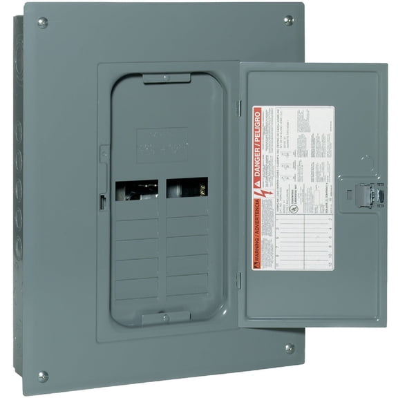 Square D Homeline HOM1224L125PGC Main Lugs Load Center - 125 Amp 12-Space 24-Circuit Indoor — Residential Use, Standard Application