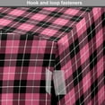 thumbnail image 4 of Abstract Dog Crate Cover, Continuing Tartan Inspired Pattern of Traditional Scottish Vibes, Easy to Use Pet Kennel Cover Small Dogs Puppies Kittens, 7 Sizes, Pink Charcoal Grey, by Ambesonne, 4 of 6
