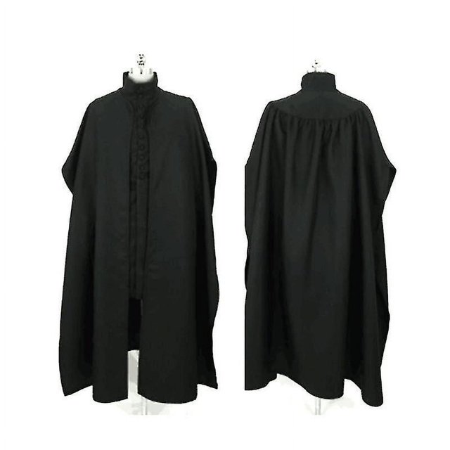 Severus Snape Cos Set Wizard School Teacher Profesor Snape Cos capa Chaqueta larga conjunto hombre disfraz gótico Medieval Halloween