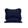 The Great American Store Premium Collections 2PC Ruffle Pillowshams (Throw 12 x 12, Navy Blue) 1800 Series Microfiber Wrinkle & Stain Resistant