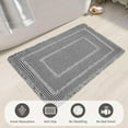 thumbnail image 3 of BULULOM Bath Mats for Bathroom Non Slip,Waffle Luxury Bath Mat,Machine Washable Bath Mat for Shower,Ultra Soft Bathmat,Gray,17" x 24", 3 of 7