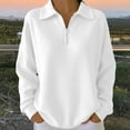 thumbnail image 6 of Women's Knit Top 1/4 Zip Pullover Textured Sweatshirt Long Sleeve Loose Fit Casual Tunic Tops, 6 of 7