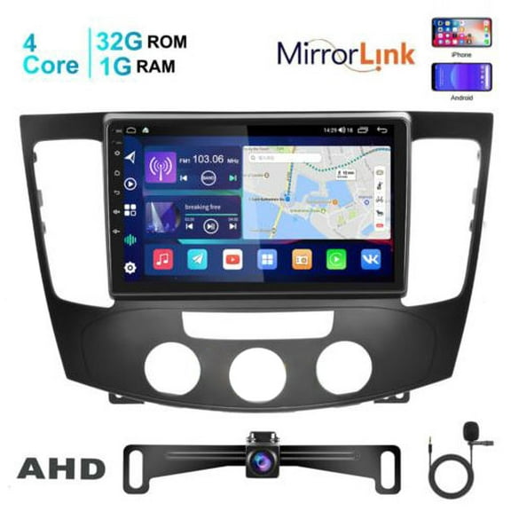 Car Stereo 2GB 32GB Android 15 9in Screen for Hyundai Sonata NF 2009-2010 Built-in CarPlay Android Auto GPS Bluetooth WiFi FM/RDS SWC AHD Backup Camera