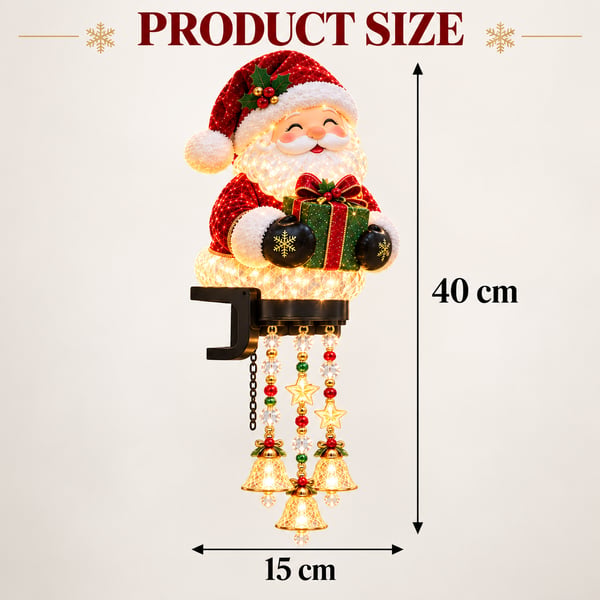 Whit Porch Railing Christmas Porch Railing Lights,4 Festive Character Designs Crystal Star ...
