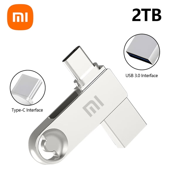 Xiaomi 2TB USB 3.0 Pen Drive 1TB Flash Drive 512g High Speed Transfer Metal SSD Pendrive Cle U Disk Pendrive Memoria USB Stick