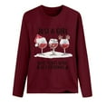 thumbnail image 3 of Babysbule Christmas Tops for Women MERRY CHRISTMAS Printed Women Casual Long Sleeve Round Neck Sweatshirt Pullover Blouse, 3 of 4