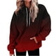 thumbnail image 1 of ICHUANYI Clearance Women's Fashion Printed Pocket Long Sleeve Blouse Casual Tops Sweatershirt Button Hoodies(Wine, M) ICHUANYI WER2023080806463, 1 of 3