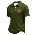 thumbnail image 5 of Dwelliawo Men's 250th Anniversary National Flag Print Polo Shirt 1776-2026 Casual Patriotic Short Sleeve Shirts 250 Anniversary Usa Patriotic Shirt Polo Top Army Green 2XL, 5 of 6