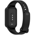 thumbnail image 2 of For Xiaomi Smart Band 9 Active Redmi Band 3 Watch Band Soft Silicone Strap with Watch Case - Black, 2 of 5