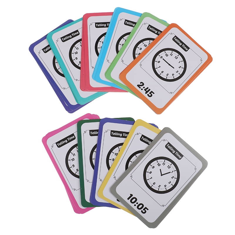 ALARM CLOCK TELLING TIME INTERACTIVE FLASH CARDS 36 CARDS AGES 4 