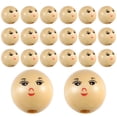 thumbnail image 1 of Miangastore 100pcs Round Wood Bead DIY String Bead Accessory Laughing Face Wood Bead (18mm), 1 of 9