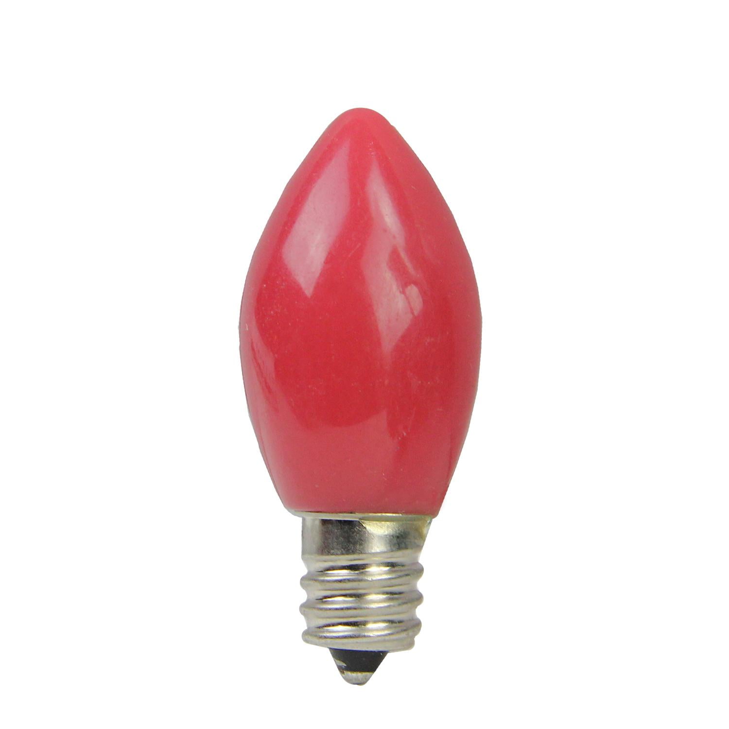 5 W Red GE C7 Cool Bright Replacement Lights 5 Bulbs 