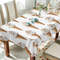 Yayeee Tablecloths 54" x 54" Rectangle Wrinkle Resistant Party Table Cover, Cartoon Ice Cream Pattern