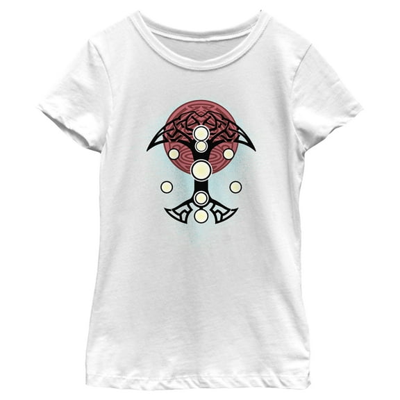 Girl's Marvel: Thor: Love and Thunder Nine Realms Geometric Costume  Graphic Tee White Large