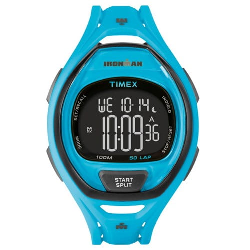 "Timex Ironman Sleek 50 Full-Size Watch Neon Blue Ironman Sleek 50 Full Size" by Timex
