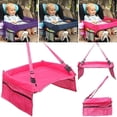 thumbnail image 4 of Bandeja de almacenamiento impermeable para asiento de coche infantil, soporte para cochecito de bebé, color azul marino, 4 of 5