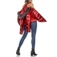 thumbnail image 5 of White Mark Women's Metallic Hooded Puffer Coat, 5 of 6