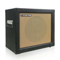 Sound Town 1 x 12" 65W Open-back Guitar Speaker Cabinet, Birch Plywood, Black Tolex, Wheat Cloth Grille (GUC112OBBK)