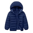 thumbnail image 4 of Cethrio Boys Puffer Jackets, Long Sleeve Zip up Warm Casual Winter Outerwear with Pockets Navy Size 9-10T, 4 of 5
