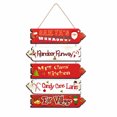 thumbnail image 2 of Christmas Wooden Arrow Sign Door Hanger, Santa's Workshop Reindeer Runway Elf Village Wall Hanging Plaque, Farmhouse Xmas Front Door Porch Wall Decor for Holiday Party Indoor Outdoor Home Decoration, 2 of 4