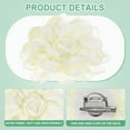 thumbnail image 2 of Uxcell 4 Pack Rose Flower Brooches and Pins for Women, Lapel Pins Dainty Satin Fabric Big Camellia Hair Flowers Clips Creamy, 2 of 8