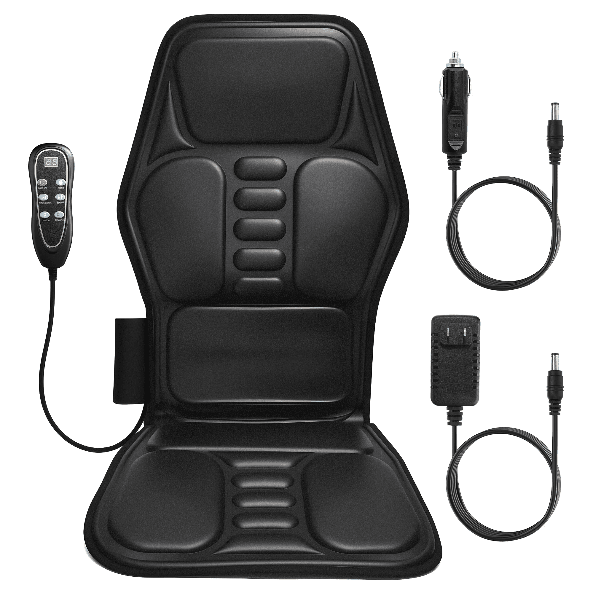 BOKYAN Back Massager, Electric Full Body Massager with Heat, Seat Cushion Massager Vibration Chair Pad for Home Car, Gifts