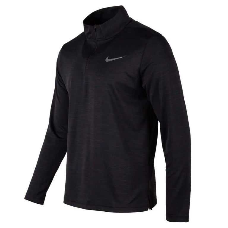 Nike Superset Men s Long Sleeve 1 4 Zip Training Top AR3716 010 Black Walmart