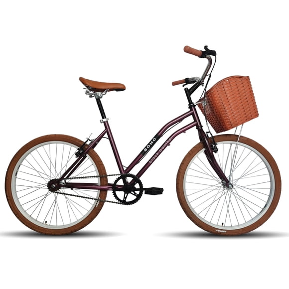 Bicicleta Urbana Dama Canasta Boho Rodada 26 Morado BLACK PANTHER