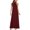Wine, variant on IROINNID Women's Sleeveless Halter Dress V-Neck Summer Cross Halter Neck Cut Out Backless Flowy Maxi Dress Halter Graphic Prints Dress