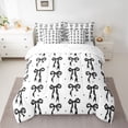 thumbnail image 2 of Castle Fairy Black Ribbon Bow Twin Bedding Sets,Polka Dots Bedding Comforter Set, 2 of 8