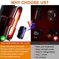 thumbnail image 2 of DON PEREGRINO B2 Bike Tail Light 110 Lumens High Brightness Red/Blue, Rear Bike Light USB-C Rechargeable with 5 Modes Bicycle Rear Light for Night Riding, 2 of 6