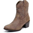 thumbnail image 1 of Bottes de Cowboy pour Femmes Bout Pointu Style Western Taille 46 Marron, 1 of 5
