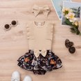 thumbnail image 4 of Vedolay Short Set For Girl Casual Summer Girls Shorts Sets 2PC Cartoon Print Pajamas Outfits Summer Cotton,Beige 0 Months, 4 of 5